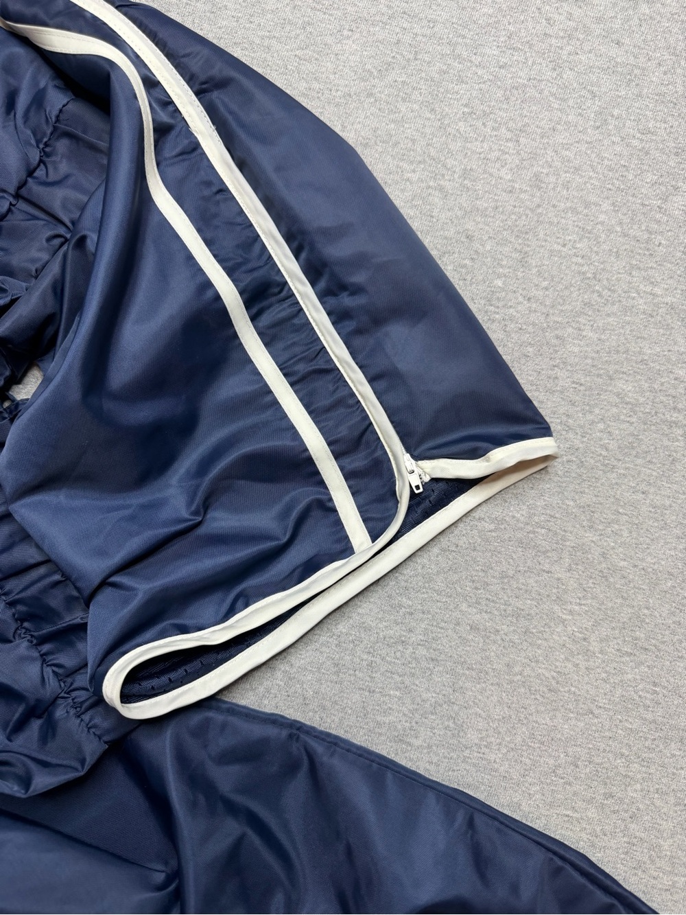 Y2K L.E.I. 89 GYM Navy Track Pants Windbreaker Pants Sz Small - Picture 5 of 8